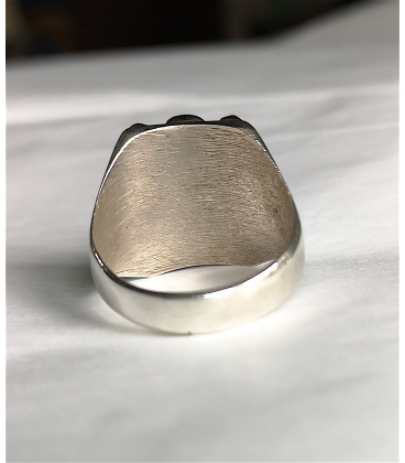 Bague 3 turquoises et argent