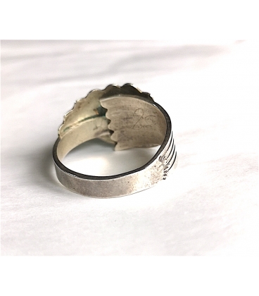 Bague Feuille et sa turquoise