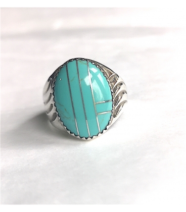 Bague zuni turquoise