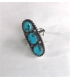 Bague  et ses 3 turquoises