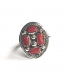 Bague marguerite corail