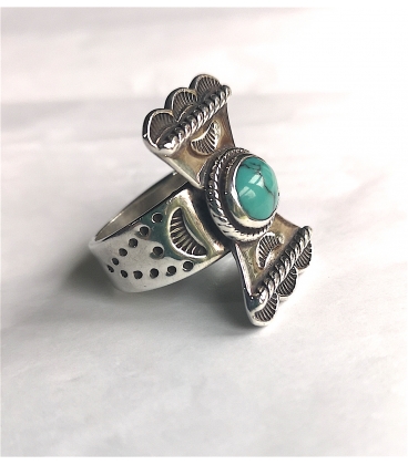 Bague papillon et sa turquoise