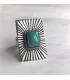 Bague rectangulaire et sa turquoise