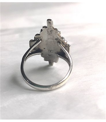 Bague Zuni turquoise losange