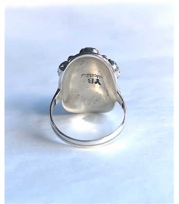 Bague Zuni marguerite 7 turquoises