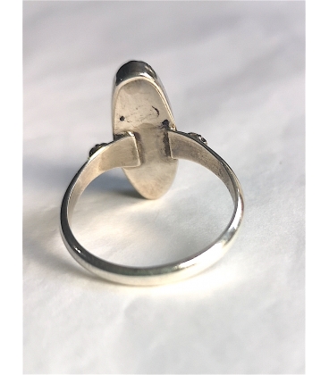 Bague turquoise verte ovale