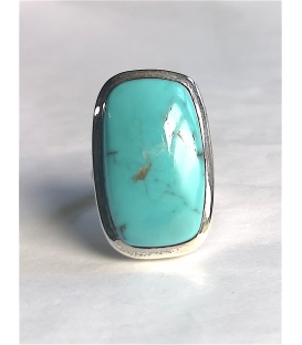 Bague turquoise rectangle