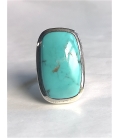 Bague turquoise rectangle