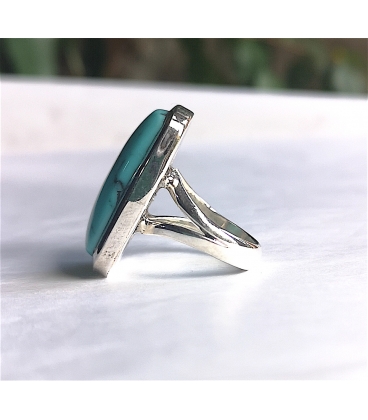 Bague turquoise rectangle