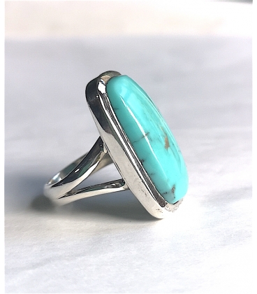 Bague turquoise rectangle