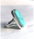 Bague turquoise rectangle