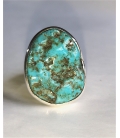 Bague  turquoise brute