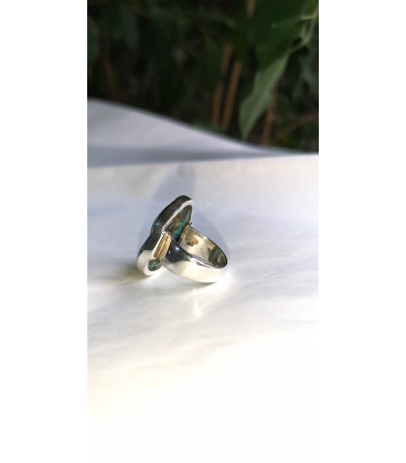 Bague  turquoise brute