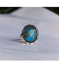 Bague turquoise foncée