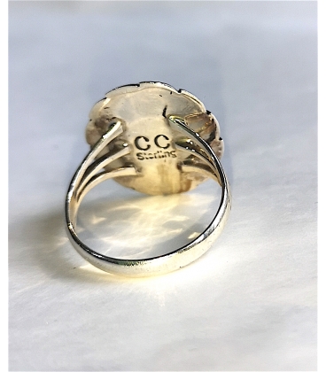 Bague turquoise foncée