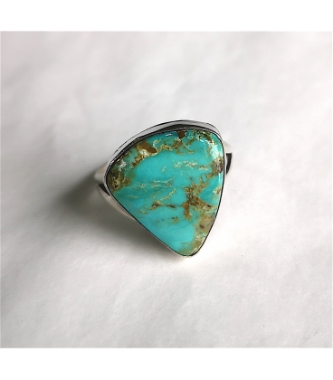 Bague triangle et sa turquoise