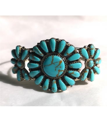 Bracelet marguerite turquoise