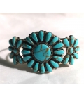 Bracelet marguerite turquoise