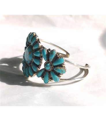Bracelet marguerite turquoise