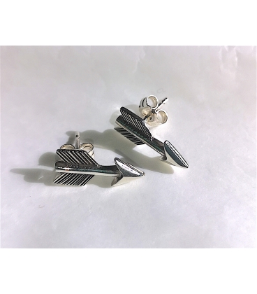 Boucles d'oreilles flèches argent