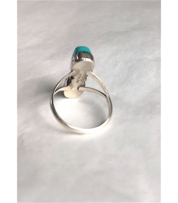 Bague avec deux turquoises