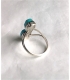 Bague avec deux turquoises