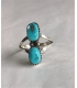 Bague avec deux turquoises