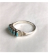 Bague navajo avec 6 petites turquoises