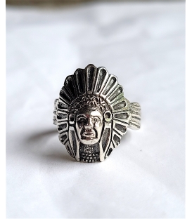 Bague tête chef indien