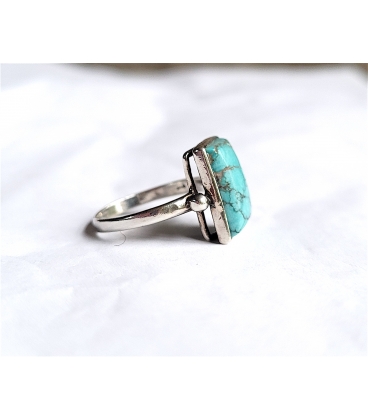 Bague turquoise rectangle