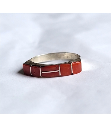 Bague anneau Corail
