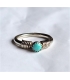 Bague anneau avec turquoise
