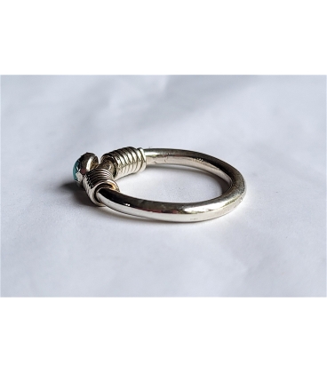 Bague anneau avec turquoise