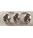 Bague double doigt tête de mort