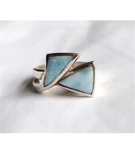 Bague pierre Larimar