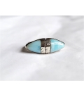Bague en pierre Larimar