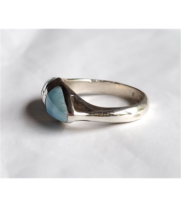 Bague en pierre Larimar