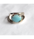 bague en pierre Larimar