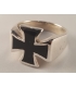 Bague Croix de Malte Noire
