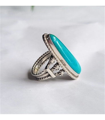 Bague longue turquoise