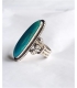 Bague longue turquoise