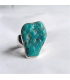 Bague turquoise brute