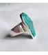 Bague turquoise brute