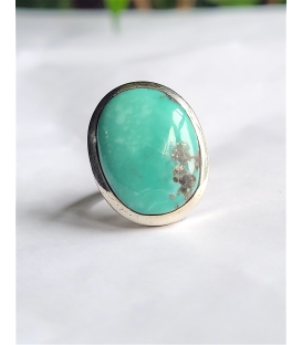Bague ovale turquoise clair