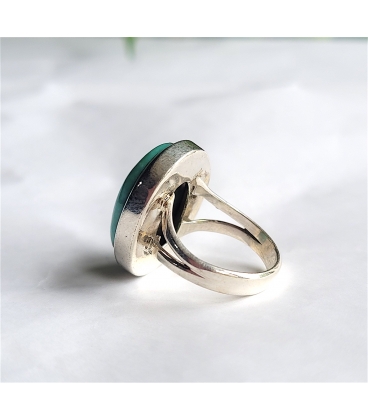 Bague ovale turquoise clair