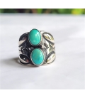 Bague deux turquoises