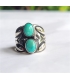 Bague deux turquoises