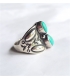 Bague deux turquoises