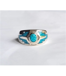 Bague anneau turquoise