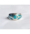 Bague anneau turquoise